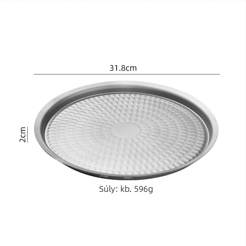 Tiszta titán grill- és serpenyő – kör alakú, egy darabból álló kivitel, vastított, 1,7 kg, tapadásmentes