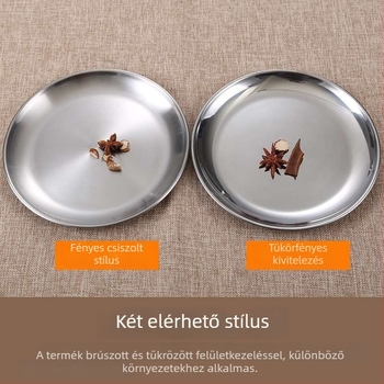 Tál – rozsdamentes acél, kerek, matt bevonat, modern minimalista dizájn