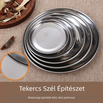 Tál – rozsdamentes acél, kerek, matt bevonat, modern minimalista dizájn
