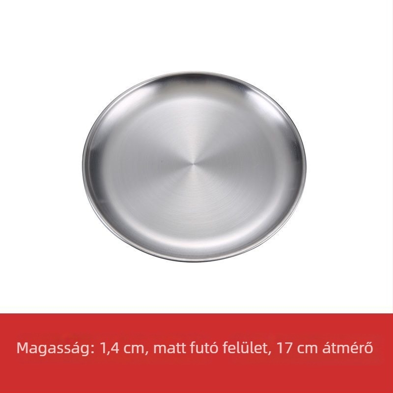 Tál – rozsdamentes acél, kerek, matt bevonat, modern minimalista dizájn