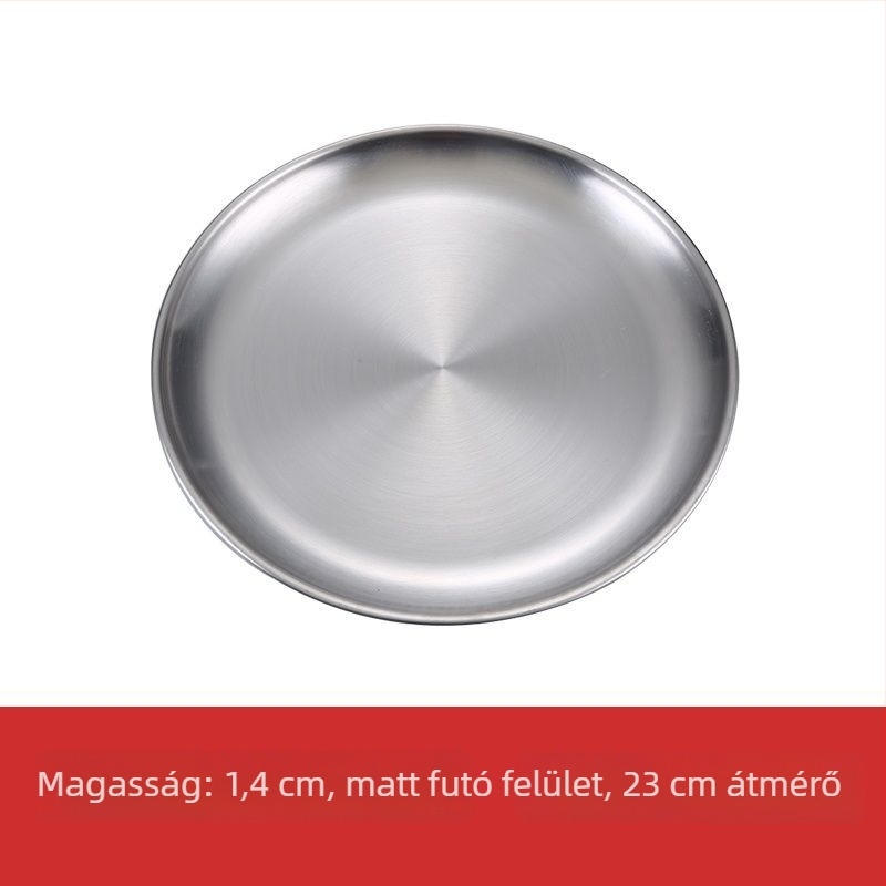 Tál – rozsdamentes acél, kerek, matt bevonat, modern minimalista dizájn