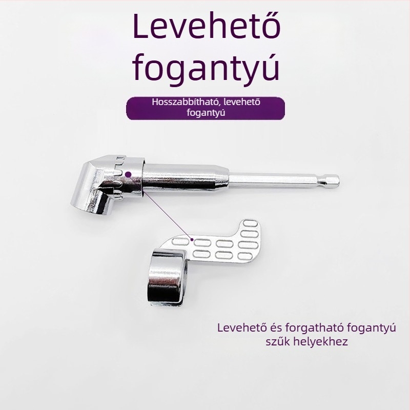 105°-os bit szögadapter, 90°-os fúró szögadapter, csavarhúzó csatlakozó elektromos csavarozóhoz