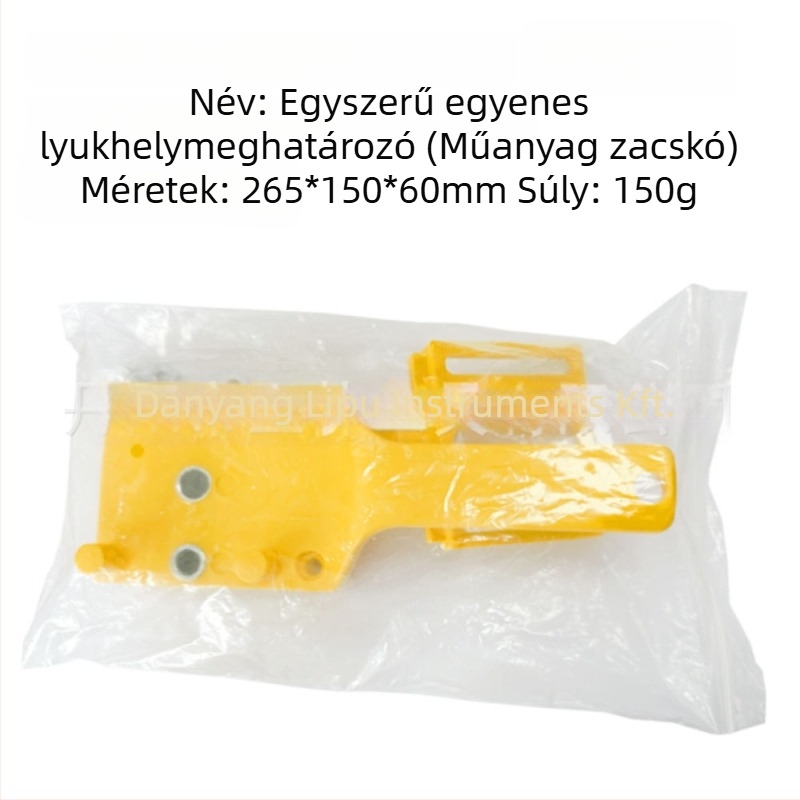 Mr Drill Egyenes lyukasztó – Faipari szerszámkészlet fadarabokhoz, lyukasztás és pozicionálás – műanyag