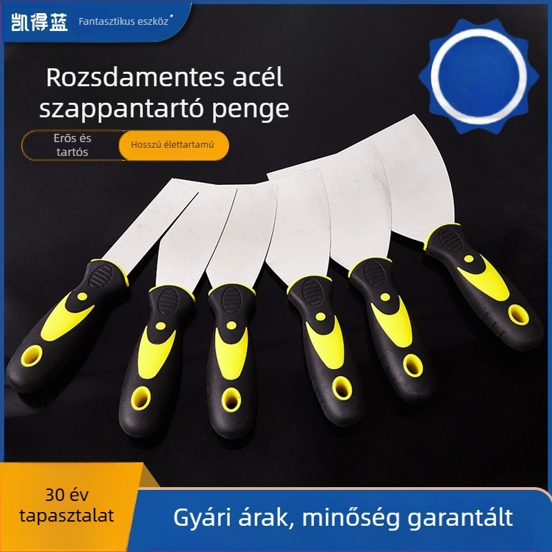 Műanyag fogantyújú glettelő kés gletteléshez és fehérítéshez