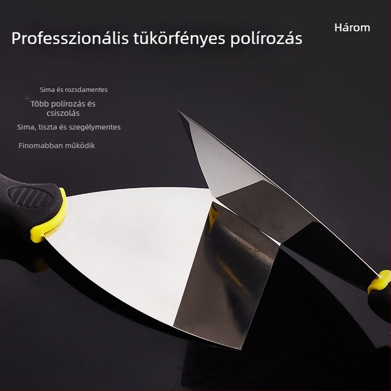 Műanyag fogantyújú glettelő kés gletteléshez és fehérítéshez