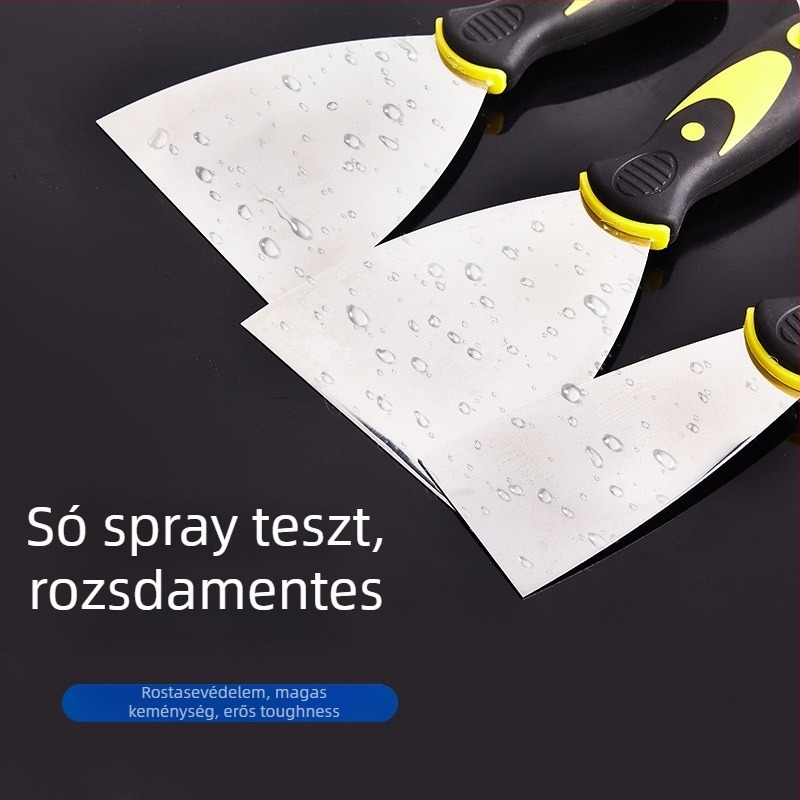 Műanyag fogantyújú glettelő kés gletteléshez és fehérítéshez