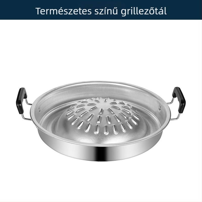 Smiling körkörös alumínium szenes grill integrált Thai hot pot-tal, könnyen tisztítható