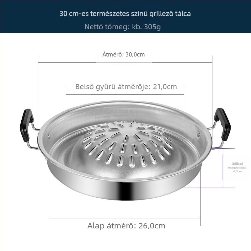 Smiling körkörös alumínium szenes grill integrált Thai hot pot-tal, könnyen tisztítható