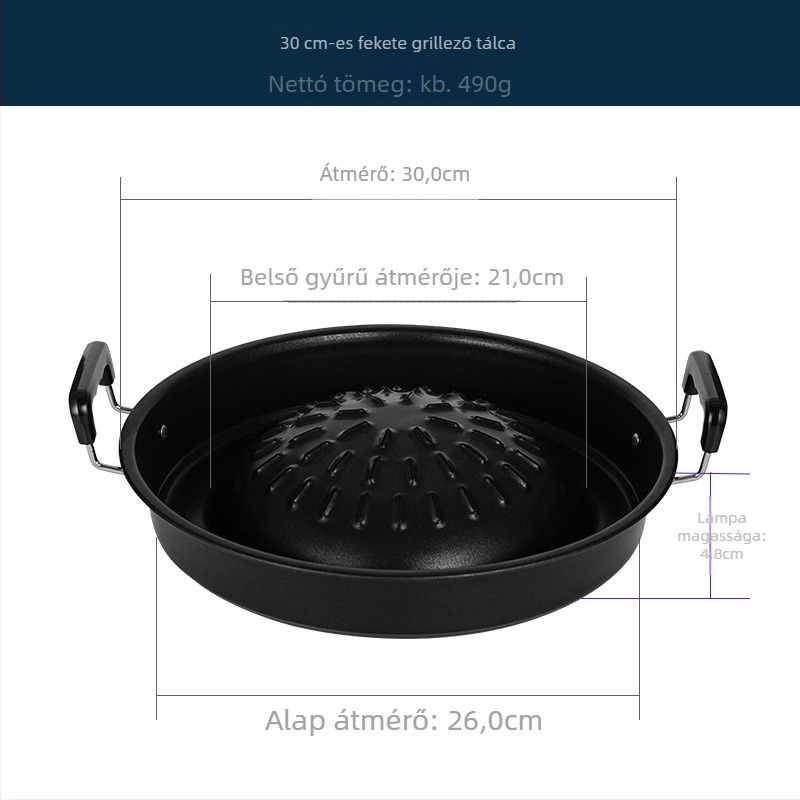 Smiling körkörös alumínium szenes grill integrált Thai hot pot-tal, könnyen tisztítható