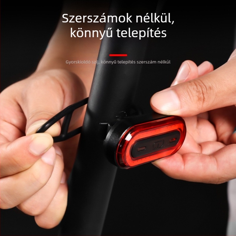 Hátsó kerékpárlámpa BK400 – USB töltés, intelligens figyelmeztetés, éjszakai tekerés, hegyi kerékpár, Quan Xin