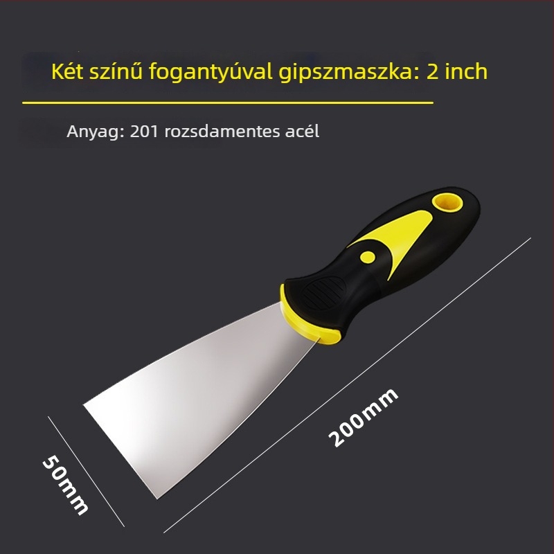 Glettvas rozsdamentes acélból, többfunkciós, vastagított pengével, Outer corner knife, Kínában gyártva