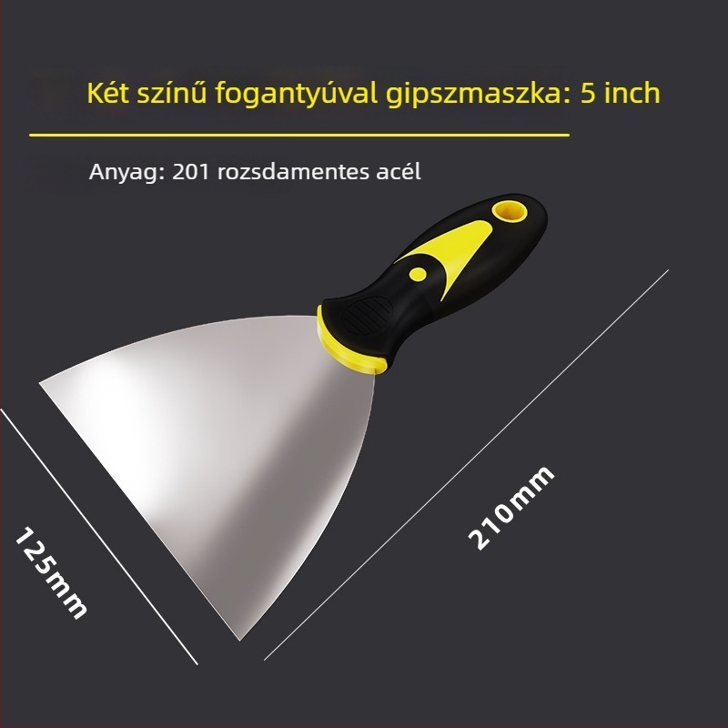 Glettvas rozsdamentes acélból, többfunkciós, vastagított pengével, Outer corner knife, Kínában gyártva