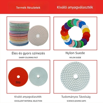 Gyémánt-gyanta csiszolókorong kőhöz, 50# szemcse, modell: 4inch water mill tablets, márka: Jiujiu hardware