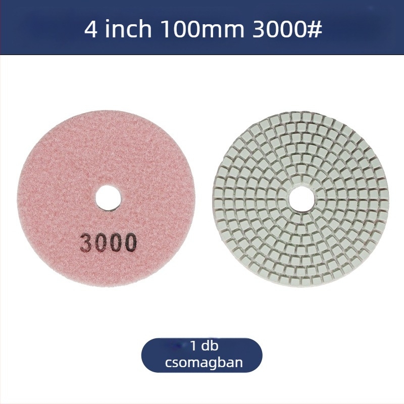 Gyémánt-gyanta csiszolókorong kőhöz, 50# szemcse, modell: 4inch water mill tablets, márka: Jiujiu hardware