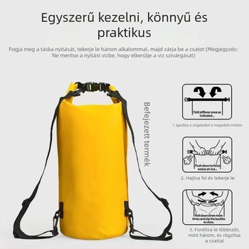 Vízálló bucket táska hátizsák kültéri sportokhoz, uniszex, poliészter