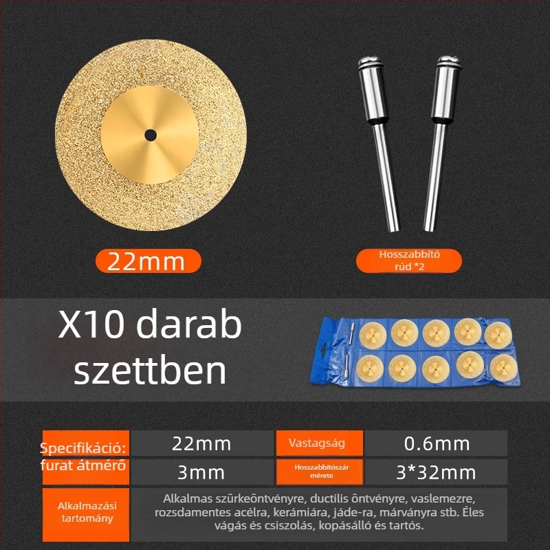 Üveghez való emery vágó/csiszoló korong – elektro-millített emery, mély üvegfeldolgozás