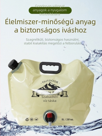 Kültéri összecsukható víztároló tasak – élelmiszer-minőségű, nagy kapacitású, kempinghez és piknikhez