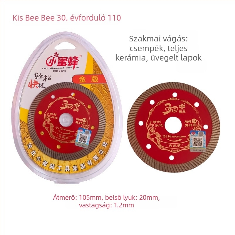Little Bee ultra vékony gyémánt vágókorong csempék és granit vágásához, sinterelt