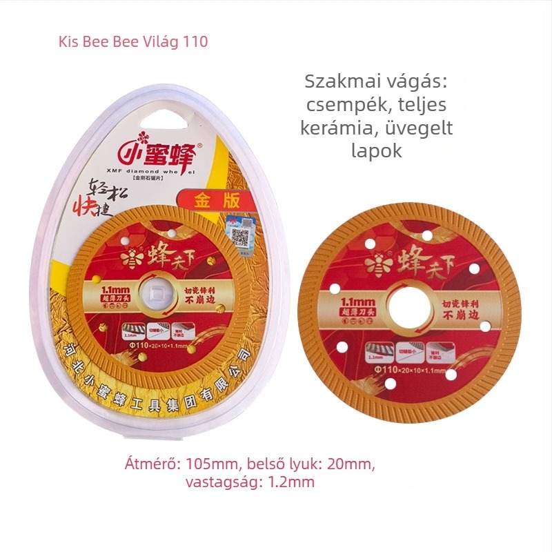 Little Bee ultra vékony gyémánt vágókorong csempék és granit vágásához, sinterelt