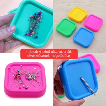 Granny Mágneses Tűtartó Doboz Kereszt Szemes Varráshoz – Anti-Lost Tartó – Kézi DIY Eszköz