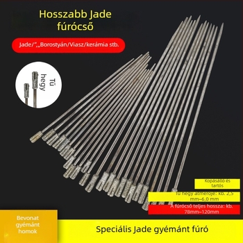 Meghosszabbított szárú gyémántfúró jade-hoz, agat-hoz, kőhöz, üveghez és kerámiához