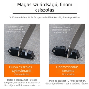 Chengyu 4-in-1 hordozható késélezítő eszköz, wolframszálból készült élező