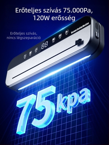 Teljesen automata élelmiszer-vákuumcsomagoló gép, otthoni és kereskedelmi használatra, nedves és száraz anyagokhoz, műanyag lezárás és frissesség megőrzése