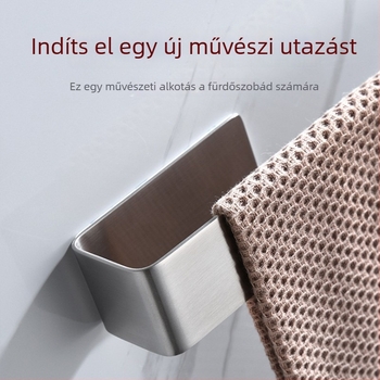 Fali törölköző gyűrű 304 rozsdamentes acélból, csiszolt felülettel, 10 kg teherbírás, modern minimalist dizájn