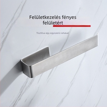 Fali törölköző gyűrű 304 rozsdamentes acélból, csiszolt felülettel, 10 kg teherbírás, modern minimalist dizájn