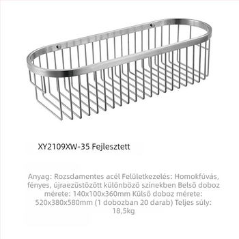 Fürdőszobai hardver készlet rozsdamentes acél tárolóval és 304-es rozsdamentes acél drótkosárral