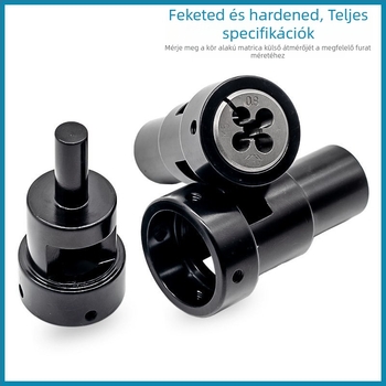 Kézi és gépi használatra tervezett menetkészlet, kompatibilis a lathe és a maróval, tartalmaz menetvágó szerszámot