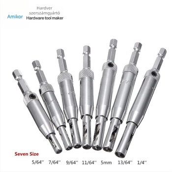 Pengpeng Faipari csuklópánt-fúrókészlet hexagonális szárú — öncentráló, beépített pozicionálás ajtókhoz és ablakokhoz