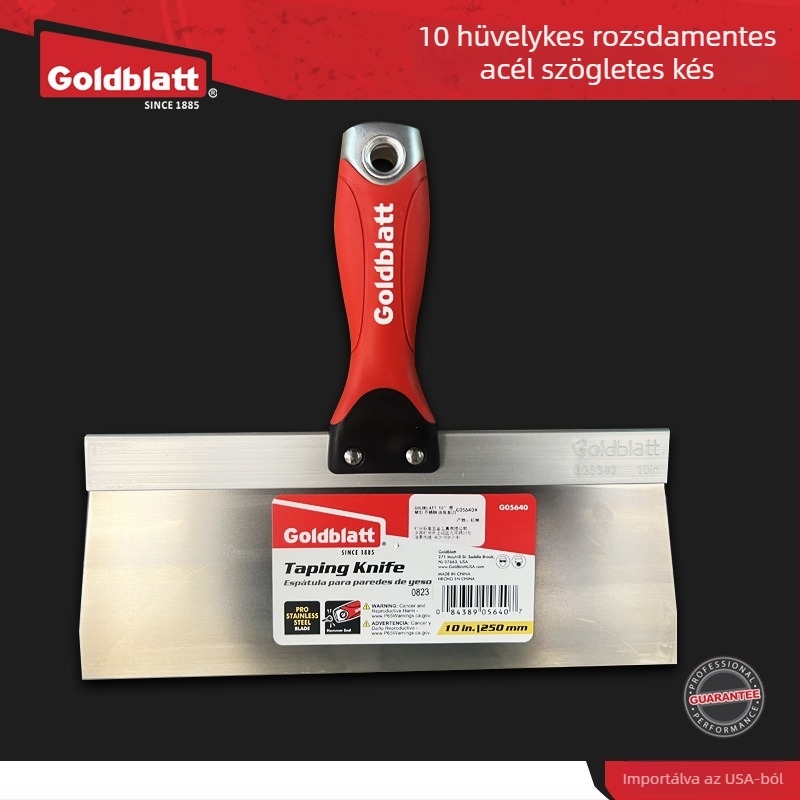 Goldblatt nehéz glettelő kés, megvastagított glettelő eszköz, sík kés típusú gletteléshez, falak festéséhez