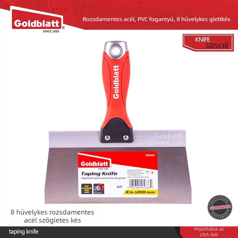Goldblatt nehéz glettelő kés, megvastagított glettelő eszköz, sík kés típusú gletteléshez, falak festéséhez
