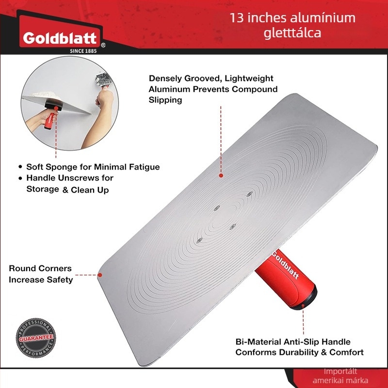 Goldblatt nehéz glettelő kés, megvastagított glettelő eszköz, sík kés típusú gletteléshez, falak festéséhez