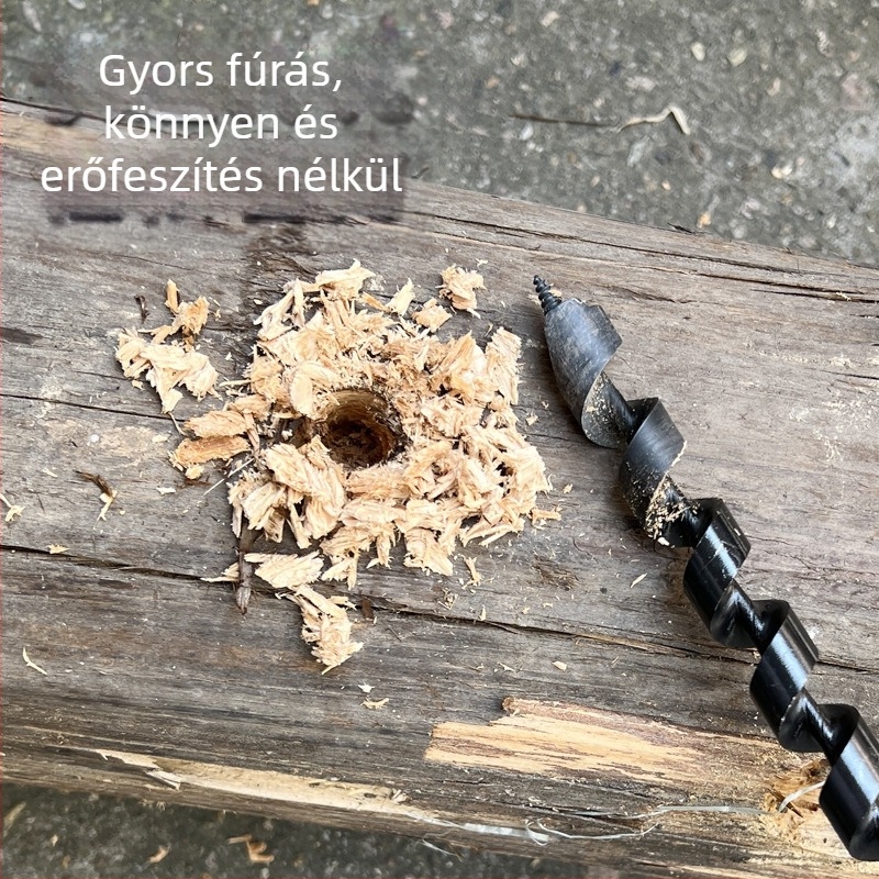 Kézi spirálfúró famegmunkáláshoz, hosszított kivitel