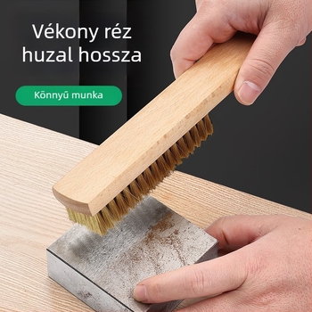 Coyute Puha rézdrótos kefe a finom gyöngyök tisztításához, réz- és rozsdamentes acél tisztító sörtékkel, rozsda eltávolítás