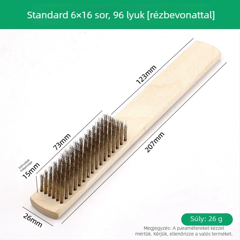 Coyute Puha rézdrótos kefe a finom gyöngyök tisztításához, réz- és rozsdamentes acél tisztító sörtékkel, rozsda eltávolítás