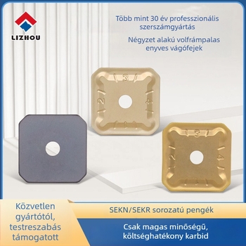 CNC négyszögletes marópenge SEKN1203/1504, rozsdamentes acél, finom marás, kettős fej gantry, fém-kerámia penge