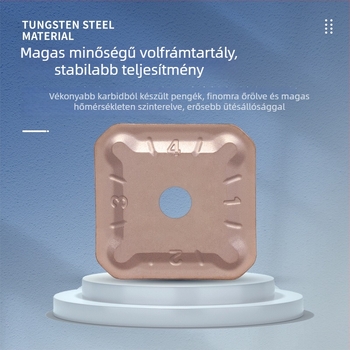 CNC négyszögletes marópenge SEKN1203/1504, rozsdamentes acél, finom marás, kettős fej gantry, fém-kerámia penge