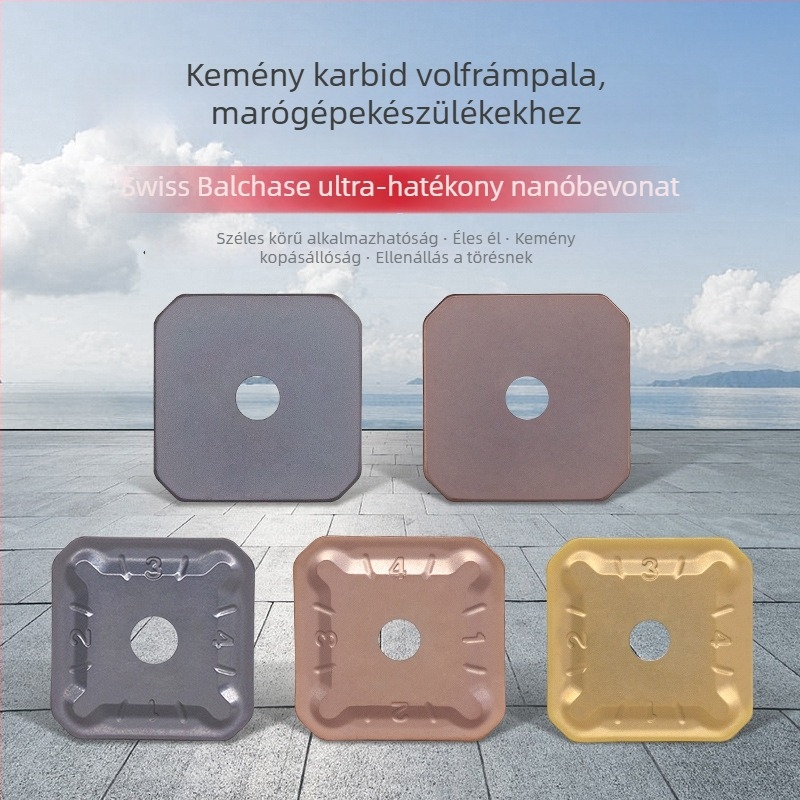 CNC négyszögletes marópenge SEKN1203/1504, rozsdamentes acél, finom marás, kettős fej gantry, fém-kerámia penge