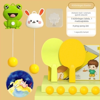 Gyerekeknek szóló asztalitenisz tréner — kéz- és szemkoordinációs gyakorlat, függő kezdő edzőeszköz, PP anyag