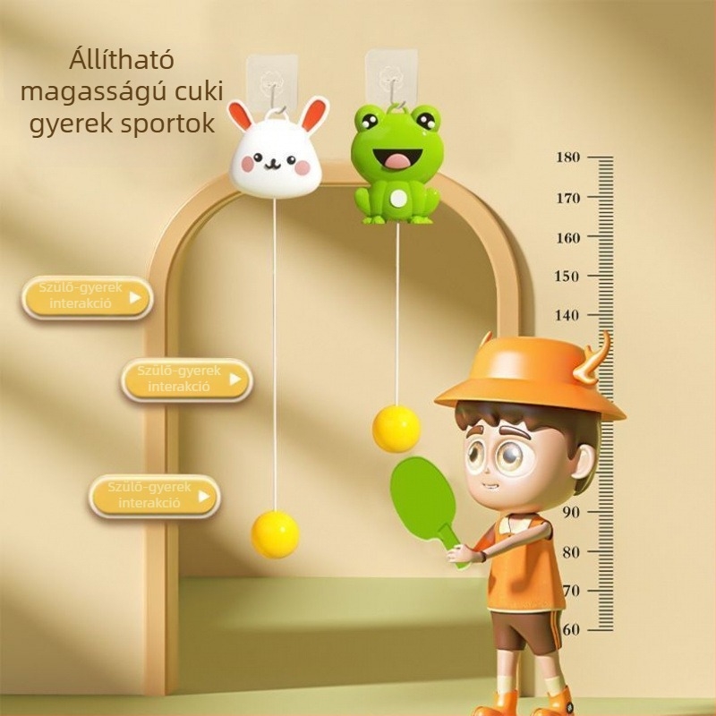 Gyerekeknek szóló asztalitenisz tréner — kéz- és szemkoordinációs gyakorlat, függő kezdő edzőeszköz, PP anyag