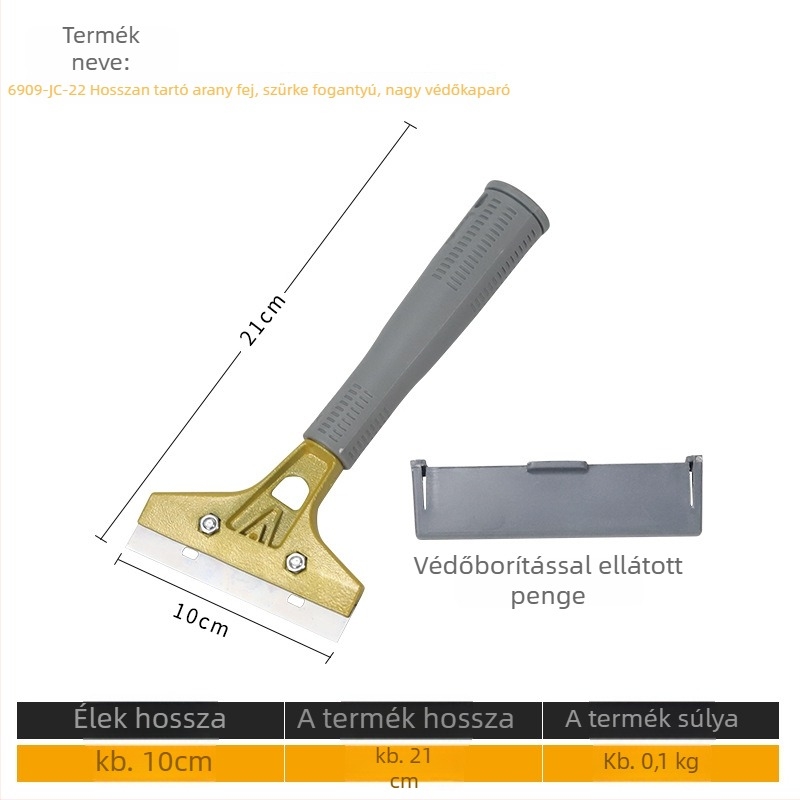 Háztartási tisztító spatula: alumínium test, modell 22 hosszú rozsdamentes acélcső penge, sorozat 22