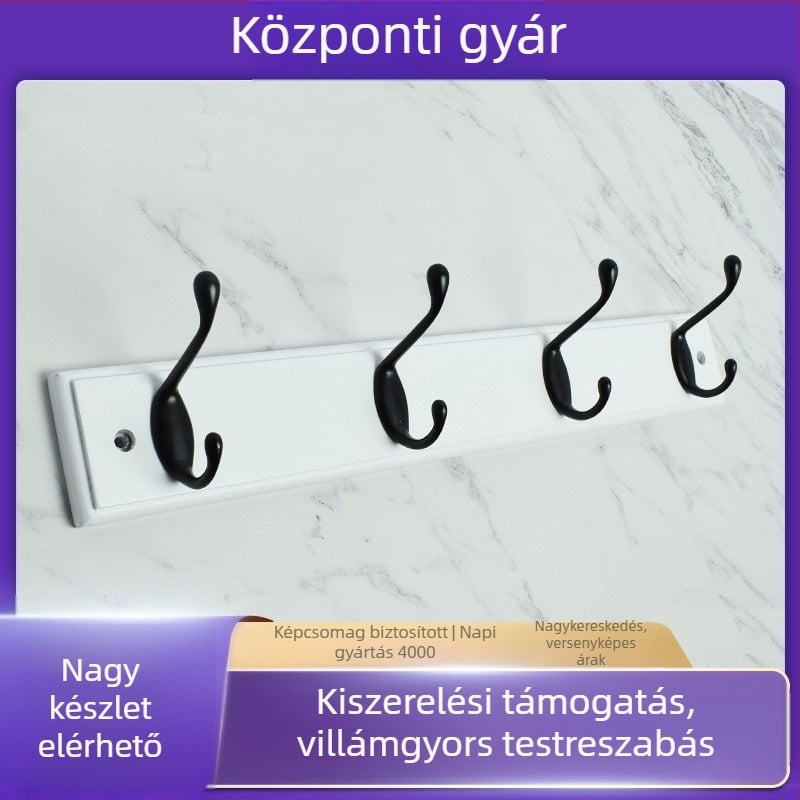 Fali kabáttartó, cinkötvözetből, elektroplattált felülettel, modern minimalist stílus, súly 1.5