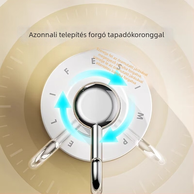 Forgó szívócsésze kampó, erős vákuumos rögzítés, falra szerelhető, fúrás nélkül