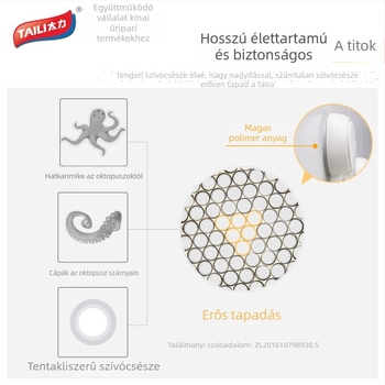 Fali konyhai eszköztartó – ABS, mozgatható, kód Aw556, modern minimalista stílus, márka Too Much Force