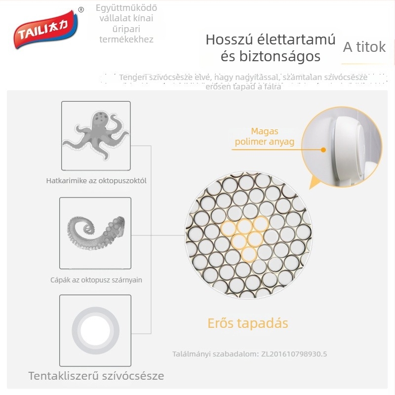 Fali konyhai eszköztartó – ABS, mozgatható, kód Aw556, modern minimalista stílus, márka Too Much Force
