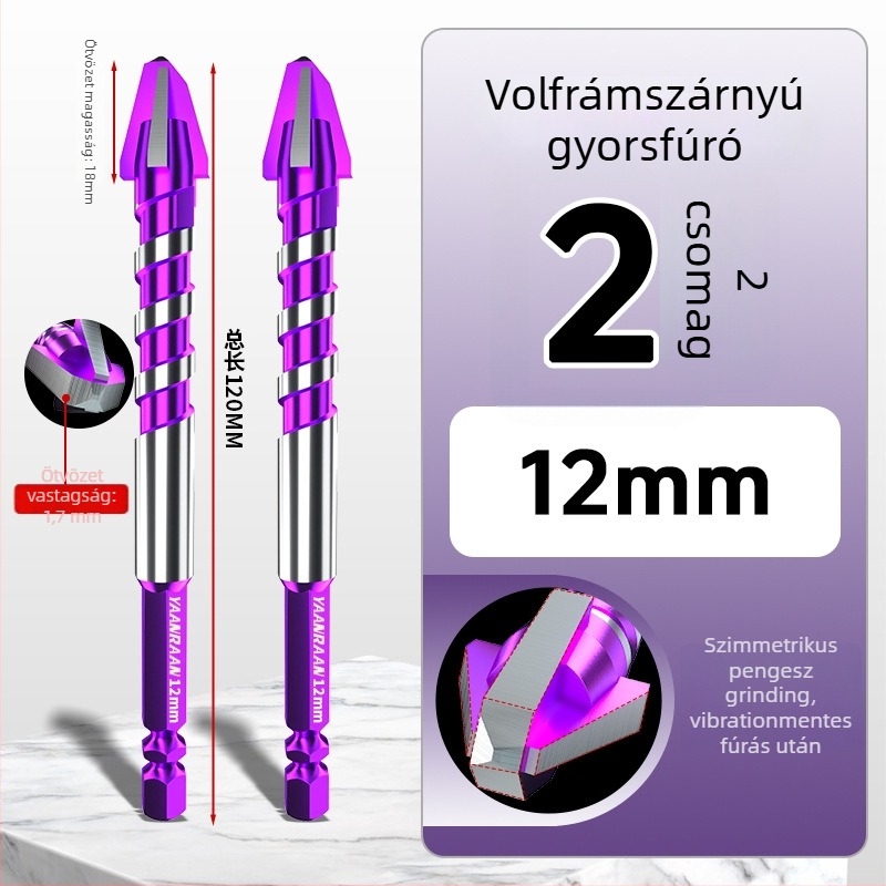 Yanran fúrófej kerámia – excentrikus, gyors behatolás, teljesen kerámia, négy recés él