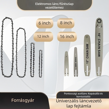 Láncfűrész vezetőlemez, plug-in kivitel, egykezes használat, ötvözet